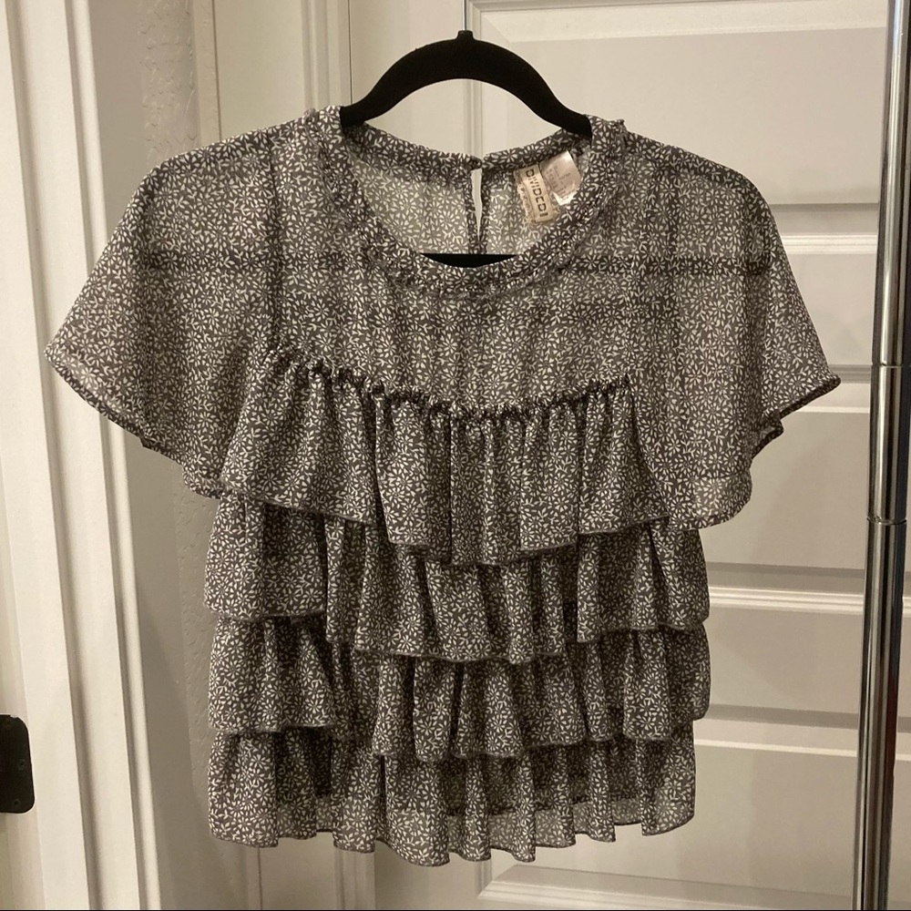 tiered ruffle top